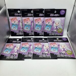 8 X RE ZERO Collectors Paper Coaster Ram Rem Coasters Anime New Blind Bag